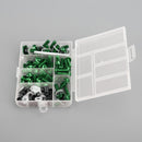 158x Fastener Clip Screw Bolt Kit Motorcycle Sportbike Windscreen Fairing Green Generic