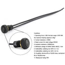 5Pcs Waterproof Push Button Switch Self-Locking Industrial Grade w/Wire Black