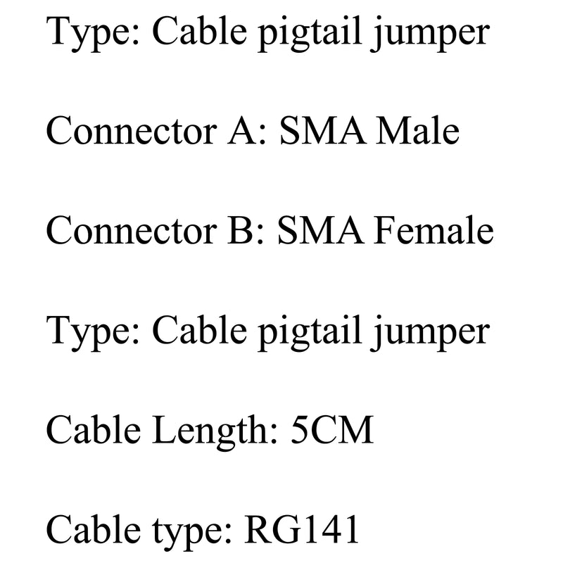 5PCS SMA Male To SMA Female RG141 Extension Cable Made With Semi Rigid Cable 5CM