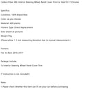 Carbon Fiber ABS Interior Steering Wheel Panel Cover Trim For Ram10-17 Generic