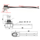 1PCS Electrical Waterproof Rocker Toggle Switch SPDT ON-OFF 6A/125V AC w/Wire