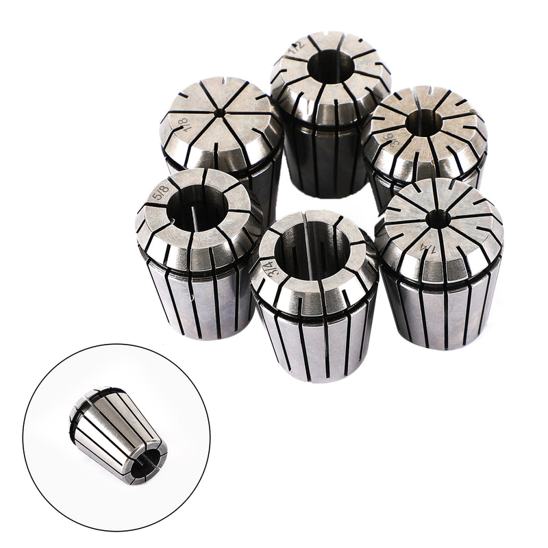 6Pcs ER32 Spring Collet 1/2"-5/8"For CNC Milling Lathe Tool Engraving Machine