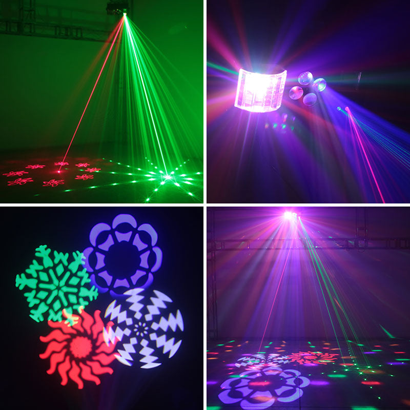 4In1 80W RGBW Pattern Strobe Lights LED DMX DJ Disco Party Stage Light+Remote