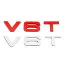 V6T Emblem Badge Fit For AUDI A1 A3 A4 A5 A6 A7 Q3 Q5 Q7 S6 S7 S8 S4 SQ5 Red Generic
