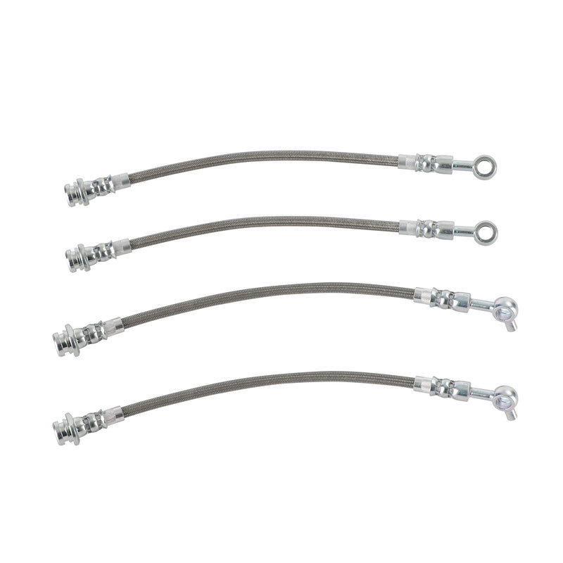 Front+Rear Braided Brake Line Hose Set For Nissan Patrol GQ Y60/Ford Maverick DA Generic