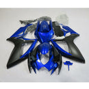 Fairing Injection Plastic Kit Blue Black Fit For Suzuki GSXR600/750 2006-2007 Generic