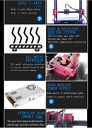 FDM 3D Printer Double Z-axis 300*300*400mm Resume Printing Filament Detection