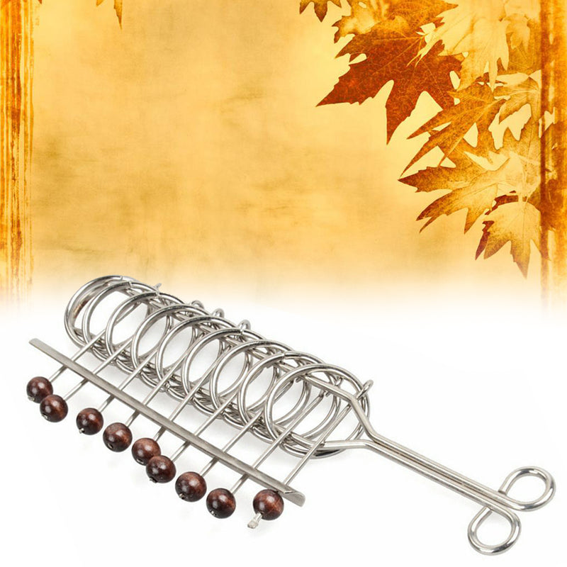 Traditional Brain Teaser Classical Metal Chinese 9 Linked Rings Puzzle