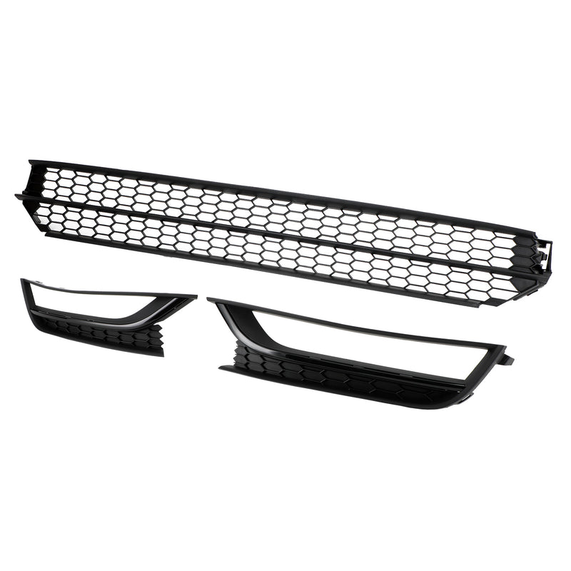 VW Passat 2012-2015 Front Bumper Lower Grille Grill Fog Light Cover Black Volkswagen