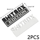 2pc Shitbox Edition Emblem Decal Badges Stickers For Ford Chevr Car Truck