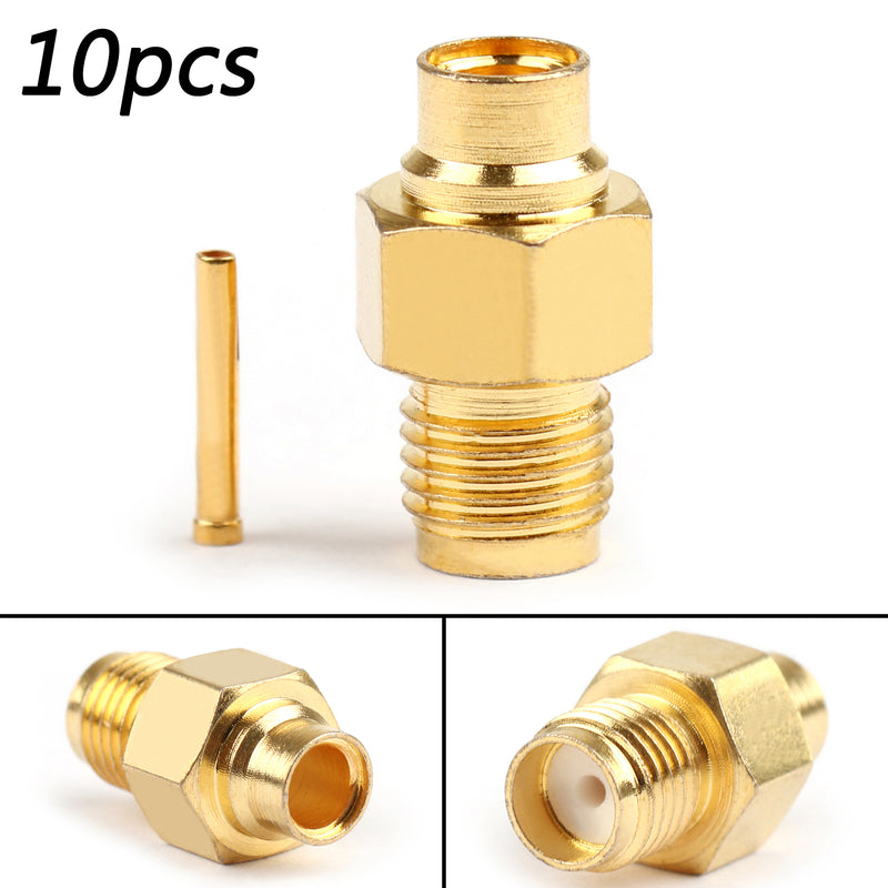 10Pcs SMA Female Jack Solder For Semi-rigid RG402 0.141" Cable RF Connector