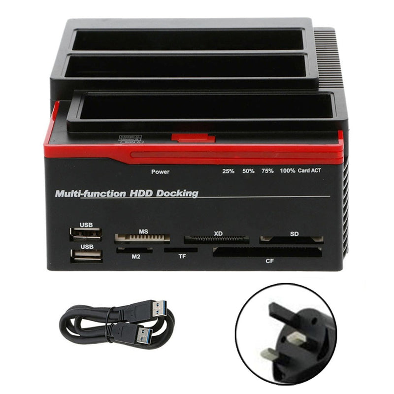 Multifunction 2.5 3.5" HDD Docking Station UKB 3.0 Clone Hard Drive Card UK