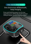 QC3.0 PD18W Quick Charger Car Mp3 Player Bluetooth 5.0 Receiver FM Transmitter