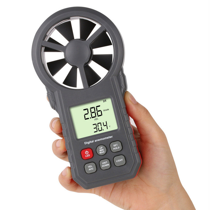 LCD Digital Anemometer Thermometer Air Flow Meter Wind Speed Gauge 0-30M/s