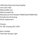 1Pair Red Rear Fog Lamp Bumper Cover Reflector For VW Touareg 2011-2014 Generic