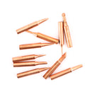 10pc 900M-T Soldering Tip Pure Copper Iron Head Series Solder Tool w/Iron Casing