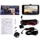 Front and Rear HD 1080P Dash Cam 4" In Car Camera Recorder Dual Night View