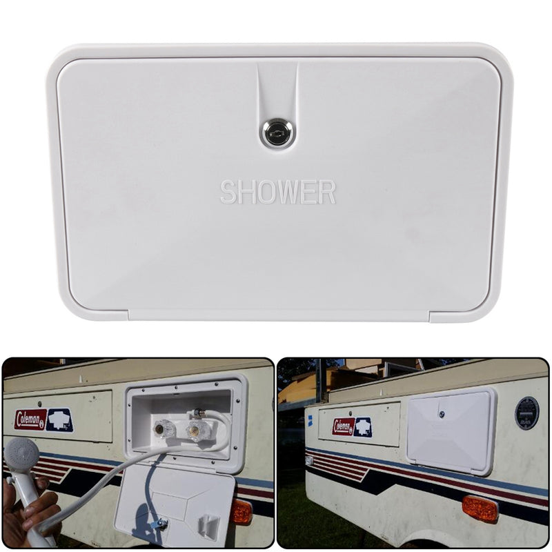 External Caravan RV Shower Box Kit Exterior Faucet Camper Trailer Boat Generic