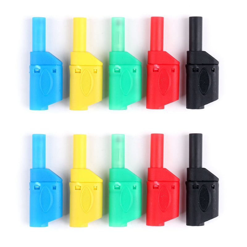 10 Pcs Insulated 4mm Banana Plug For Test Probes Binding Posts Multimete