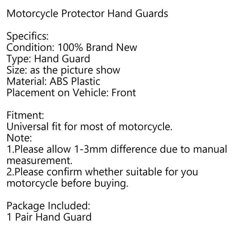Universal Motorcycle Handguard Handlebar Shells Protector for Honda Yamaha KTM Generic
