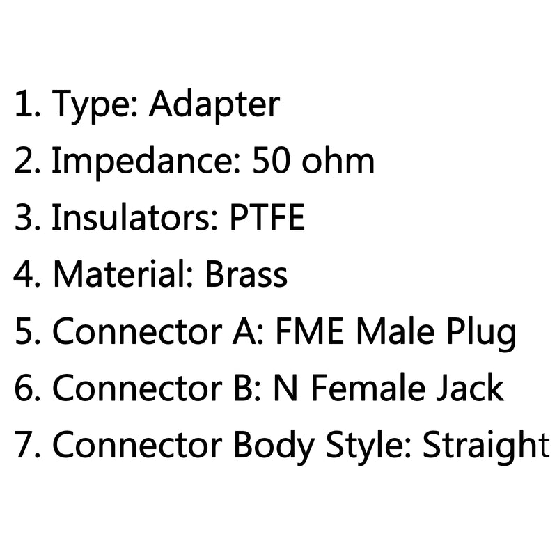 10pcs FME Male Plug to N Female Jack RF Coaxial Connector Converter Adapter