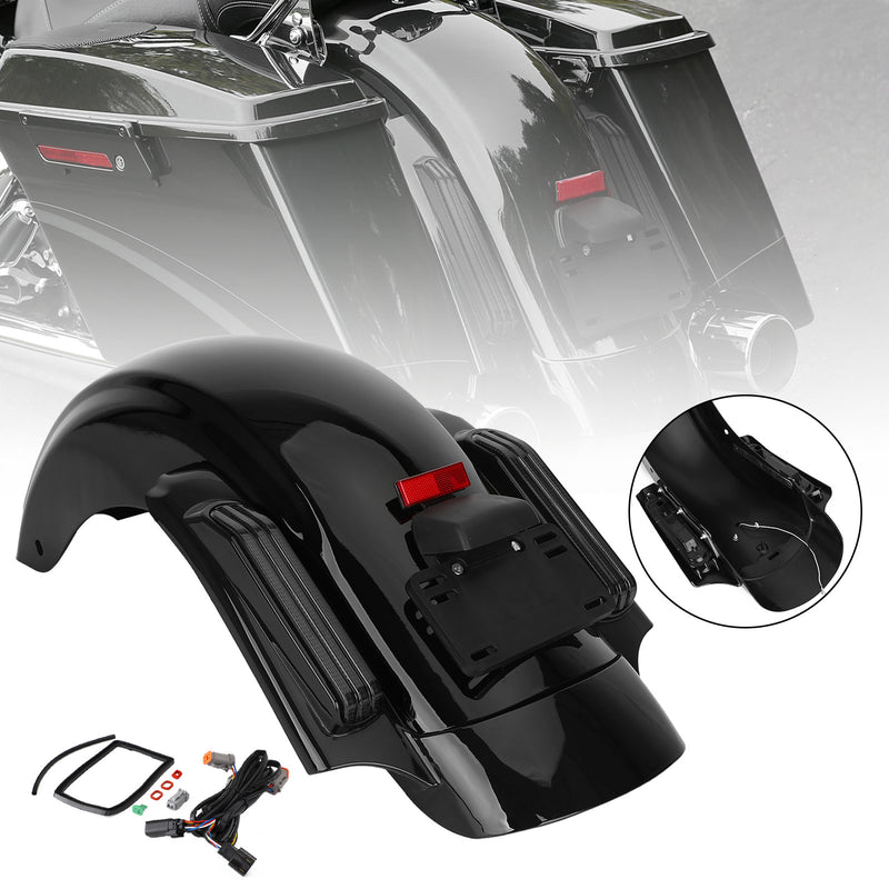 14-Up Harley Touring Road King Glide CVO Style LED Rear Fender System