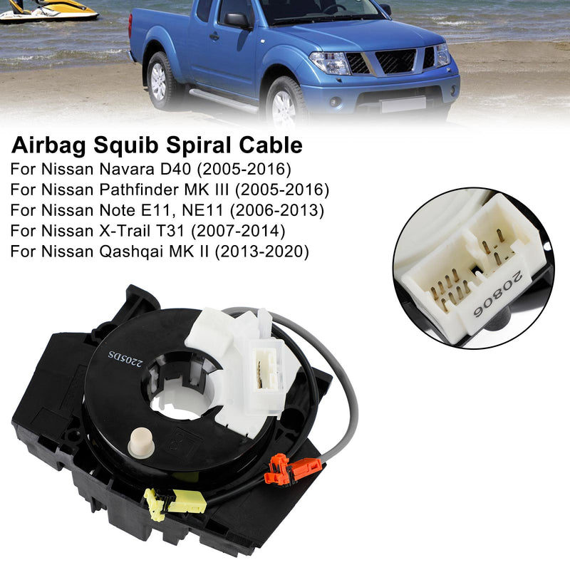 2005-2016 Nissan Navara D40 Airbag Squib Spiral Cable 25567-5X10A