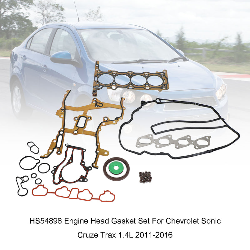 HS54898 Engine Head Gasket Set For Chevrolet Sonic Cruze Trax 1.4L 2011-2016 Generic