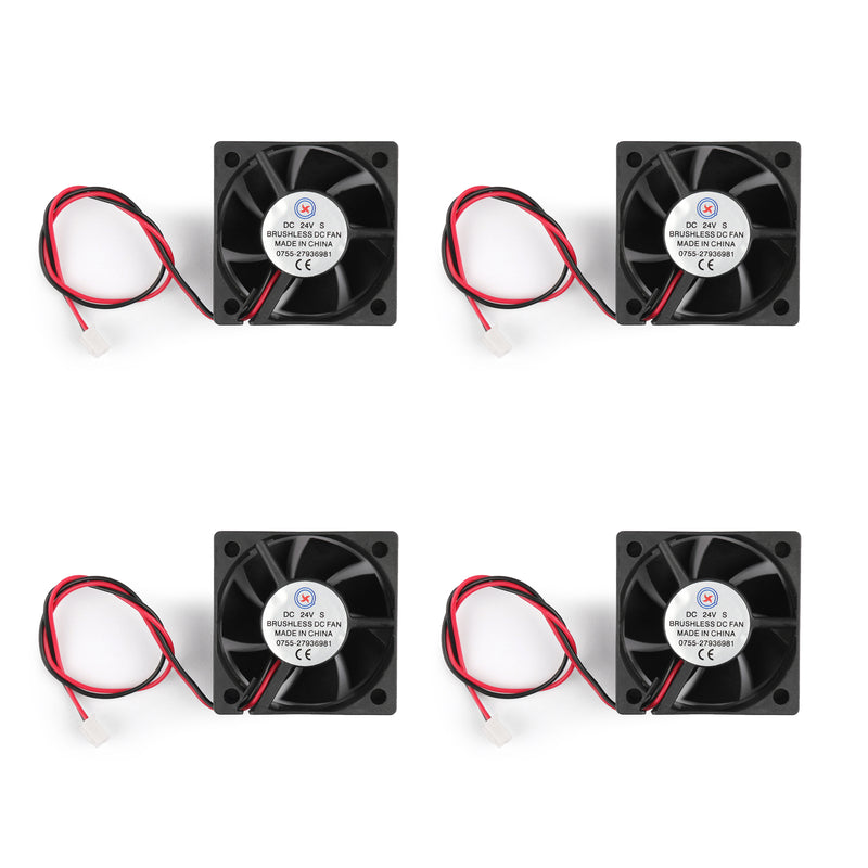 4Pcs DC Brushless Cooling PC Computer Fan 24V 5020s 50x50x20mm 2 Pin Wire