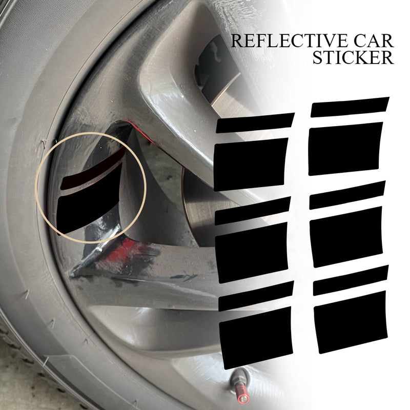 6pcs Reflective Car Wheel Rim Vinyl Decal Sticker For 18"-21" Universal Generic