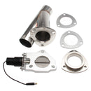 2.5" Exhaust Control E-Cut Out Dual Valve Electric Cutout Y Pipe With Remote Kit Generic