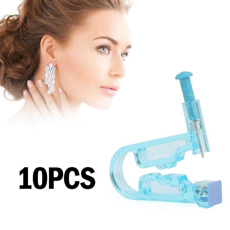 10pcs Disposable Ear Studs Piercing Gun Ear Stud Unit Piercer Tool Kit