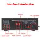 Bluetooth 5.0 HiFi Sunbuck 2000W Stereo Power Amplifier Karaoke FM USB SD AUX