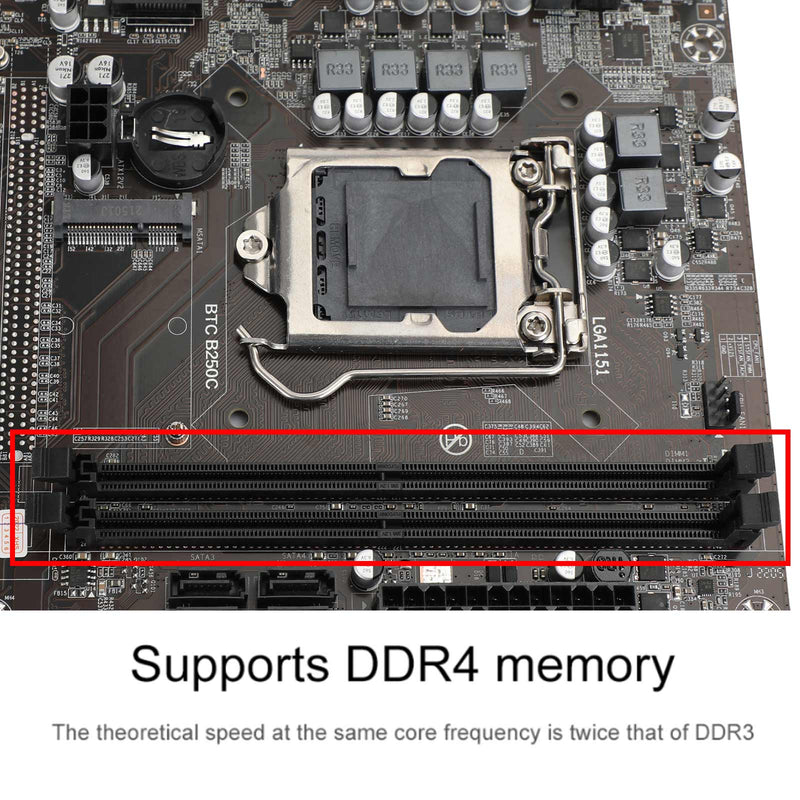 B250C PC Mining Motherboard BTC 12P PCI Express DDR4 for LGA1151 Gen6/7