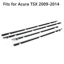 4x Car Outside Window Weatherstrip Seal Belt Moulding For Acura TSX 2009-2014 Generic