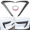 Carbon Fiber Front Fog Light Lamp Eyebrow Cover Trim For Tesla Model3 2017+ Generic