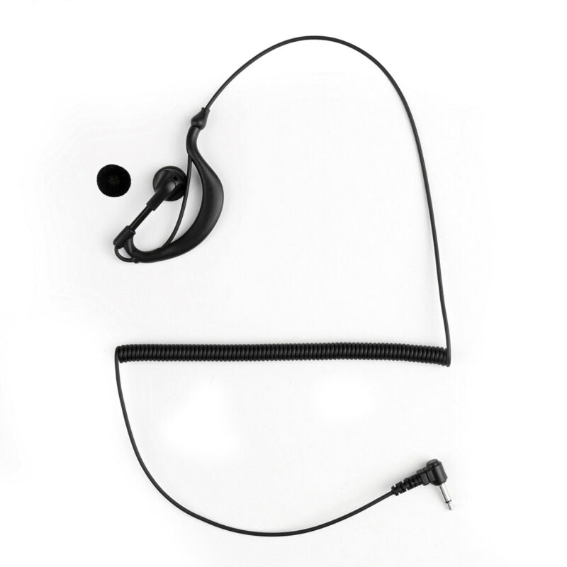 Listen Headset 3.5mm Mic G Shape Only Earpiece For Motorola Radio Speaker