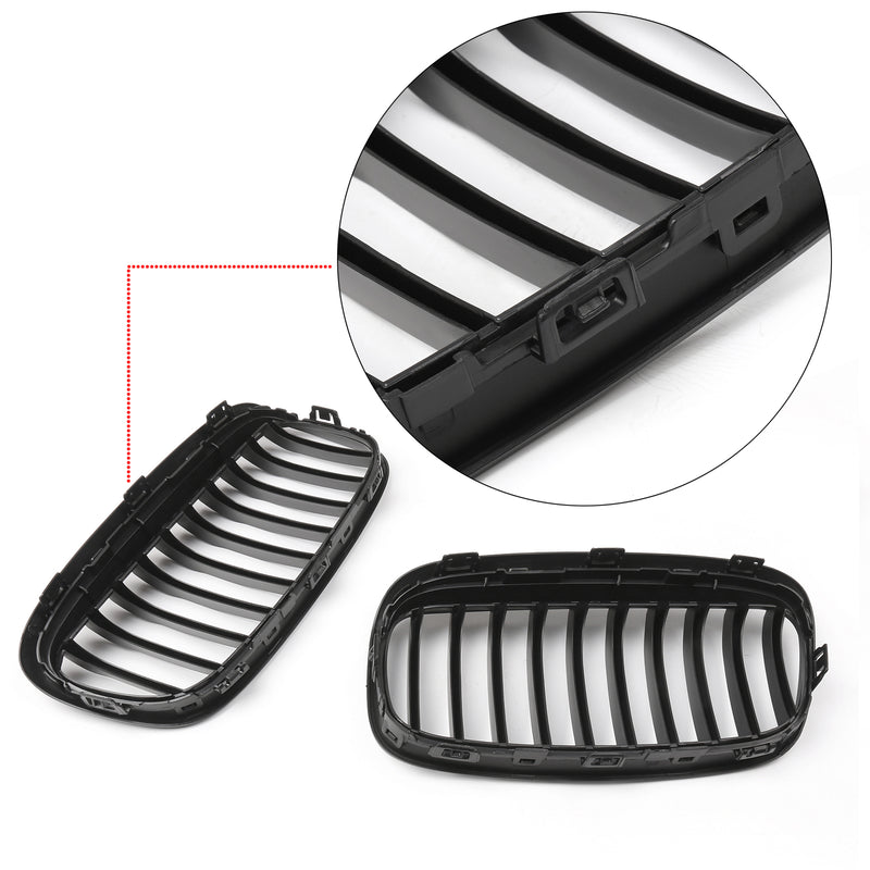 1Pair Matte Black Front Kidney Grill Grille For BMW F45 2015 2-Series New Generic