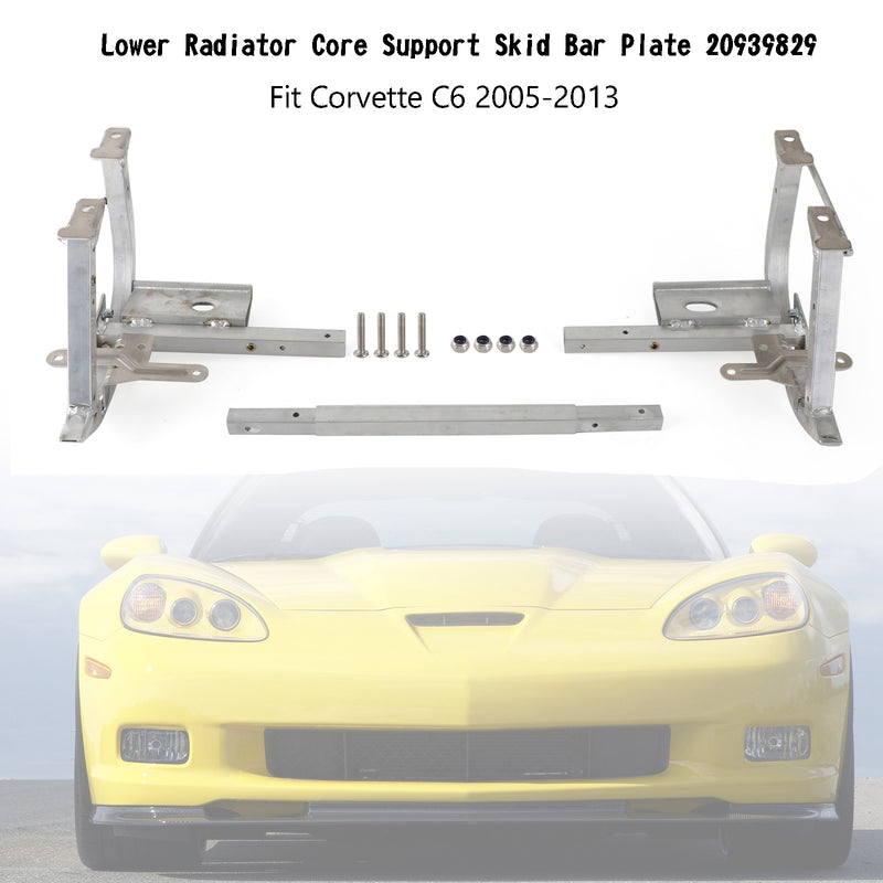2005-2013 Corvette C6 Lower Radiator Core Support Skid Bar Plate 20939829