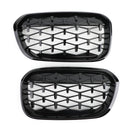 Meteor Black Front Kidney Grille Fit BMW 2015-2017 1 Series F20/F21 Generic
