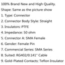 10Pcs SMA Female Jack Solder For Semi-rigid RG402 0.141" Cable RF Connector