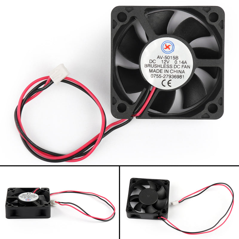 1Pcs DC Brushless Cooling PC Computer Fan 12V 5015B 50x50x15mm 0.14A 2 Pin Wire