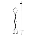 2PCS Hearth Tool Fireplace Set Fire Tools Set Campfire Tongs Fire hook Black