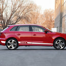 2pcs Side Skirt Stripes Decal Sticker for Mercedes Benz W205 C Class AMG White