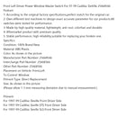 Front Left Driver Power Window Master Switch For 97-99 Cadillac DeVille 25668566 Generic