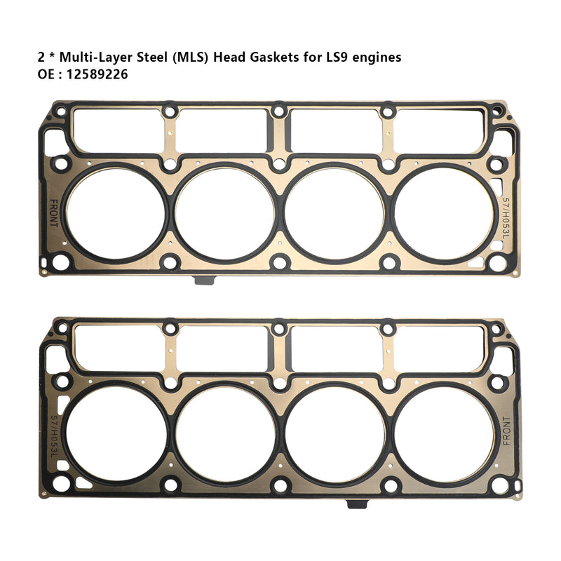 LS Gasket Set Kit &LS9 Head Gaskets For GM Chevrolet LS1/LS6/LQ4/LQ9/4.8/5.3/5.7 Generic