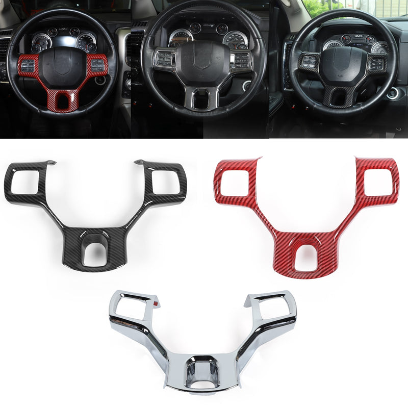Carbon Fiber ABS Interior Steering Wheel Panel Cover Trim For Ram10-17 Generic