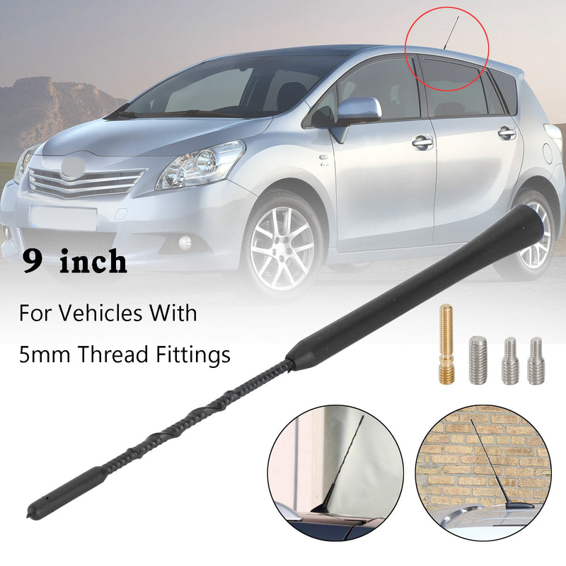9" Universal Car Antenna Radio AM/FM Antena Roof Mast Long Whip style For Toyota Generic