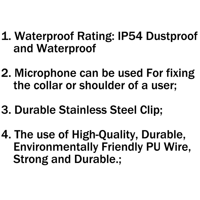 1Pcs K-SM06 2 Pin Handheld Waterproof Speaker MIC For Kenwood BaoFeng UV-5R