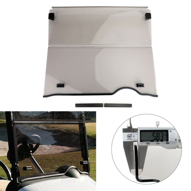 Golf EZGO US For Cart 2008-2019 Acrylic Windshield MODELS Smoke RXV Foldable Generic